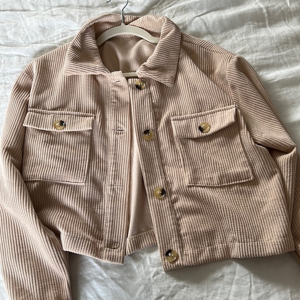 Cropped Cream Shacket